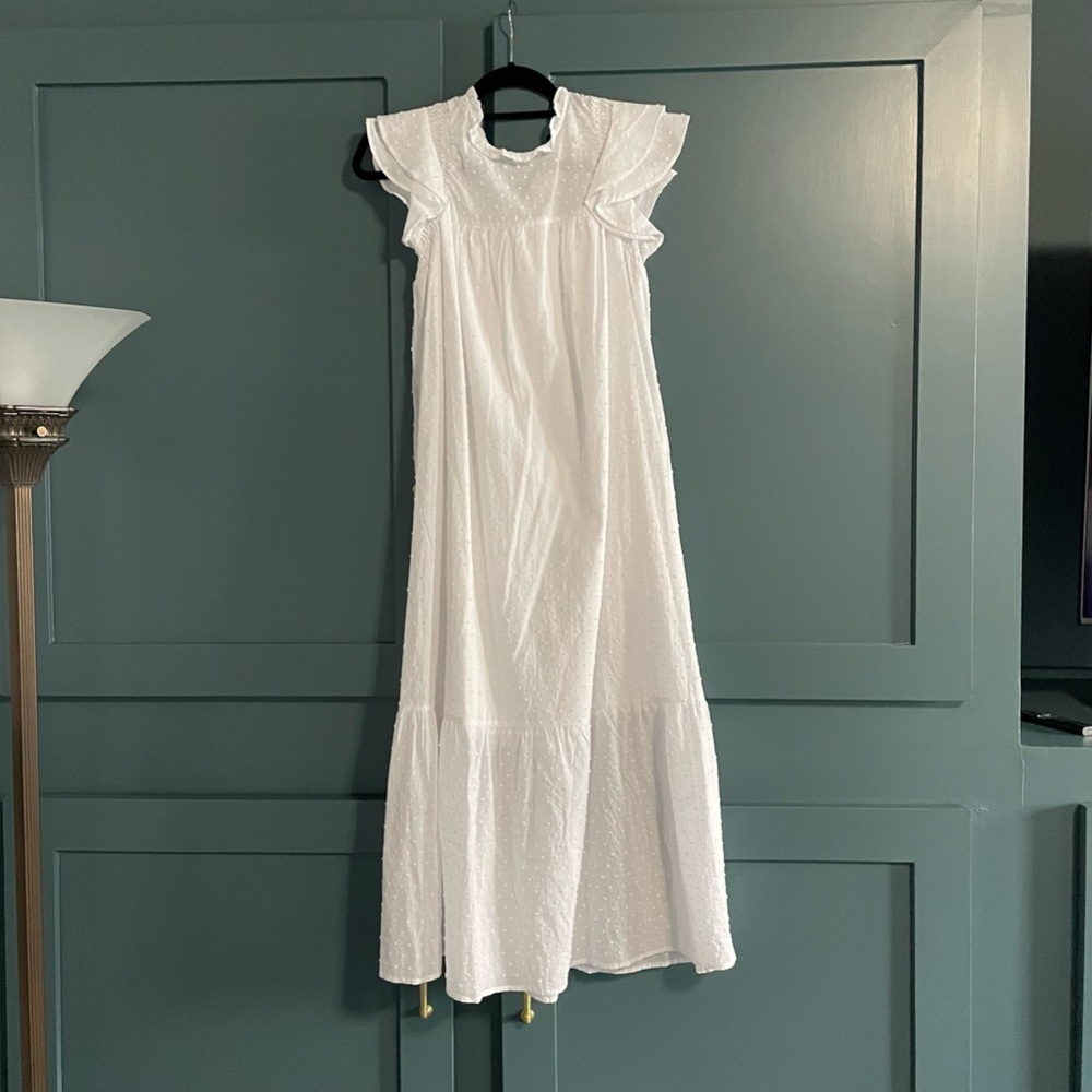 NWT white cotton maxi dress.